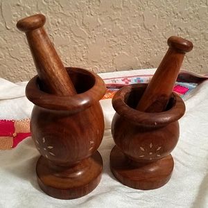 Mortar and pestle set of 2